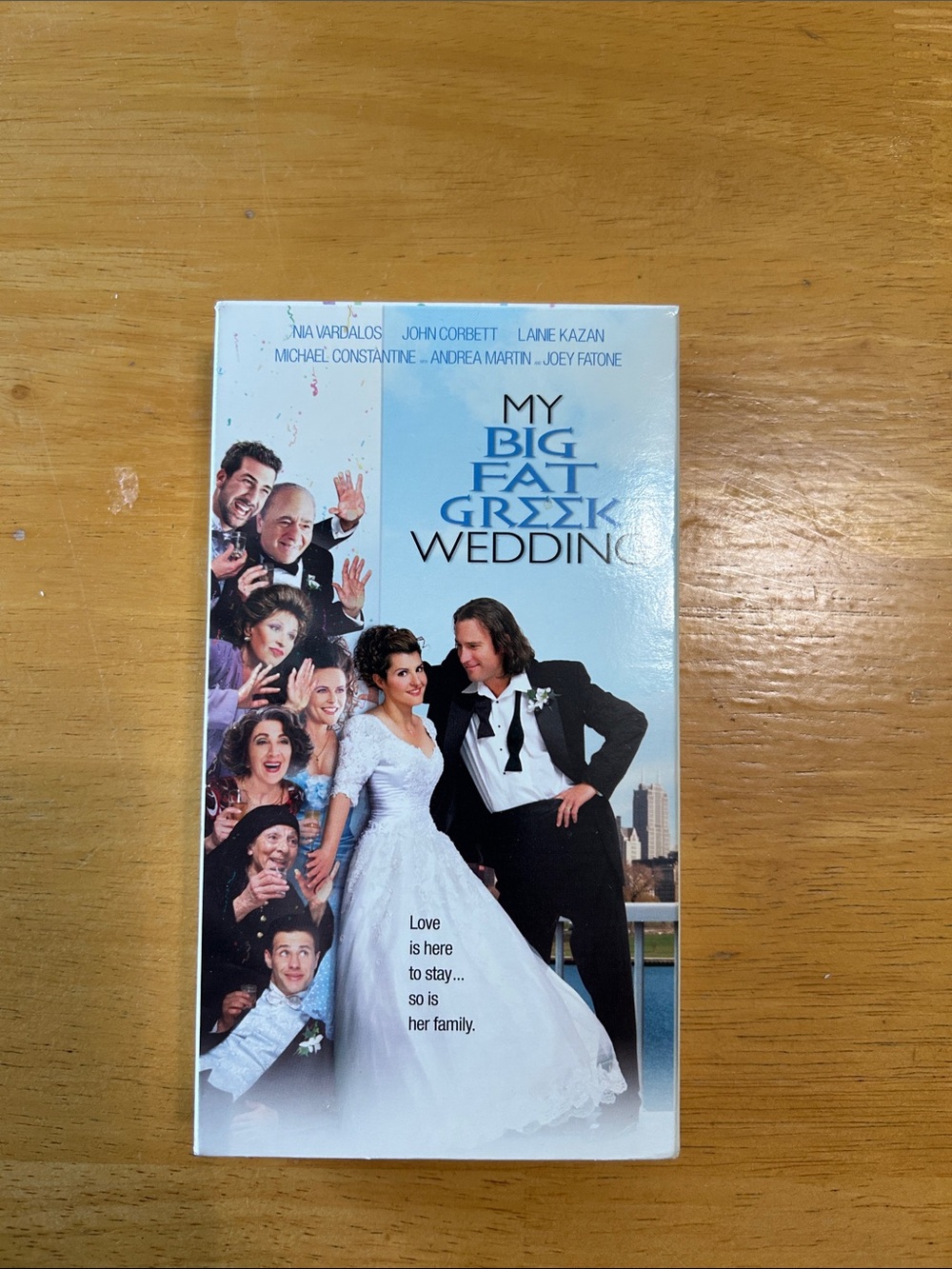 My Big Fat Greek Wedding VHS Tape - White & Blue Cover